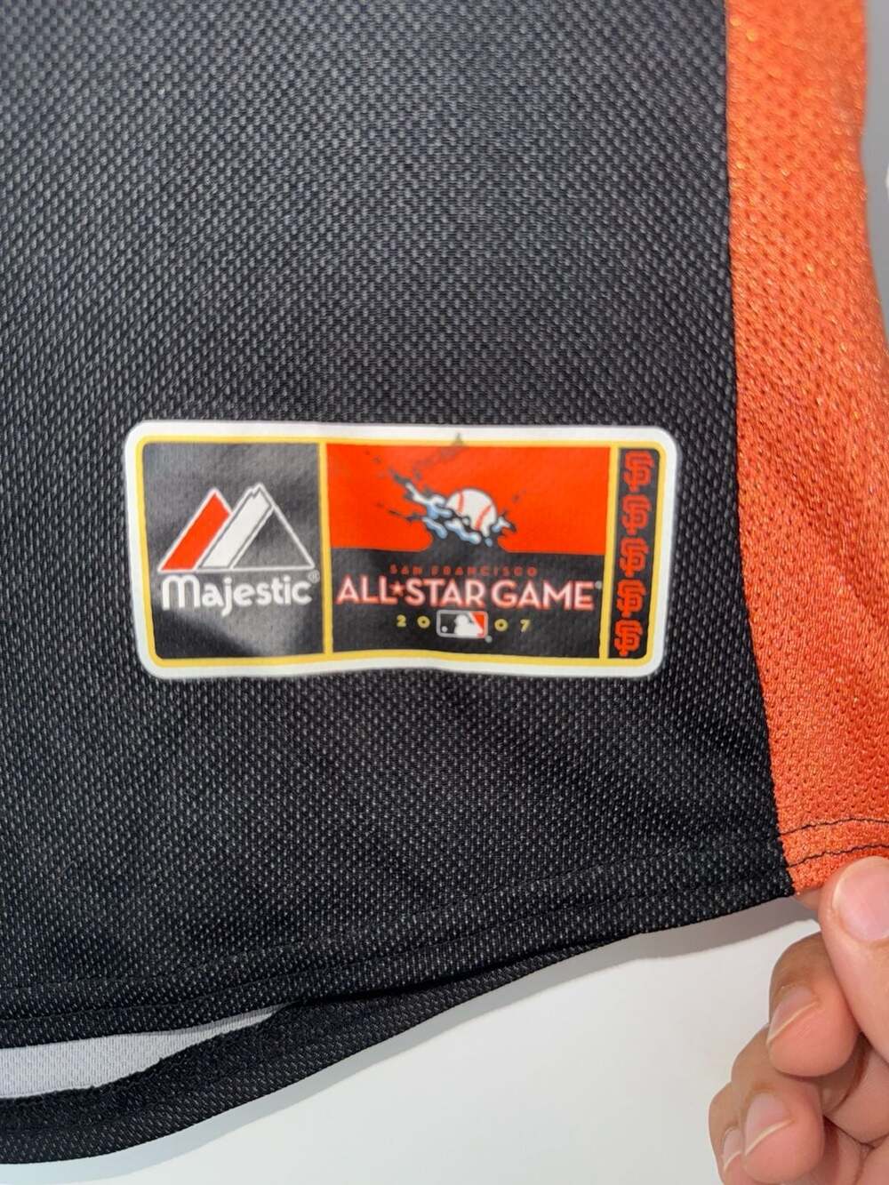 Women’s Majestic 2007 MLB All-Star Game National League Jersey Black Orange - Picture 3 of 8